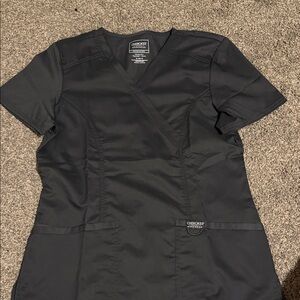 Cherokee V-Neck Black Scrub Top